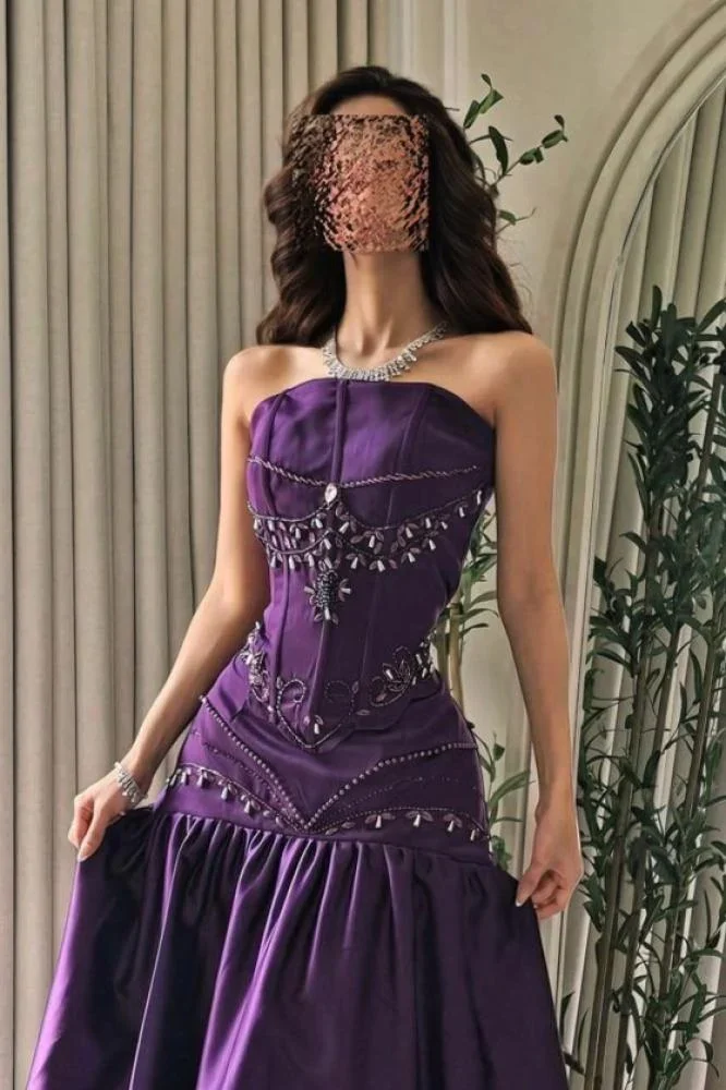 Aenyrst Customized Mermaid Purple Evening dresses Satin Beadings Floor-Length vestido de festa elegante feminino luxo 2025
Aenyrst Customized Mermaid Purple Evening dresses Satin Beadings Floor-Length vestido de festa elegante feminino luxo 2025