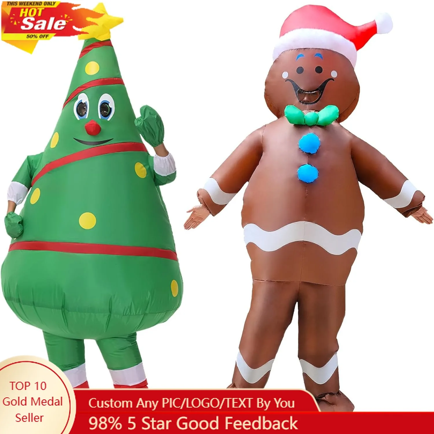 Christmas Inflatable Gingerbread Man Costume Adult Blow Up Costume Outfit for Adult Christmas Halloween
Christmas Inflatable Gingerbread Man Costume Adult Blow Up Costume Outfit for Adult Christmas Halloween