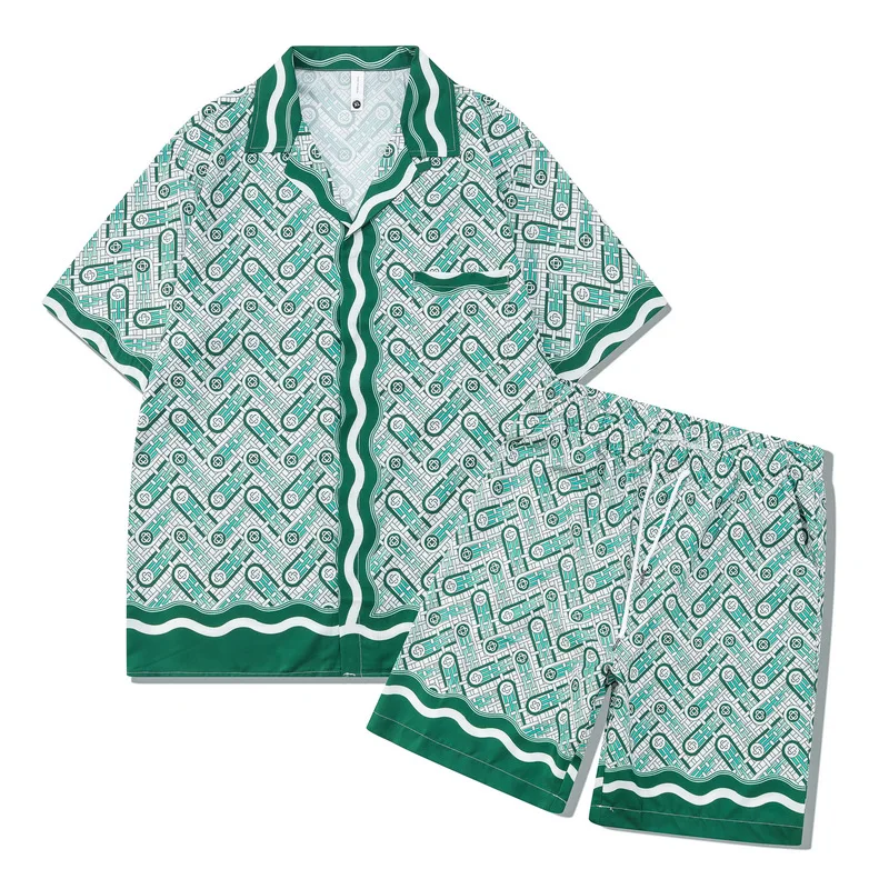 European and American digital print abstract shirt set retro beach casual shorts short sleeve shirt men summer
European and American digital print abstract shirt set retro beach casual shorts short sleeve shirt men summer