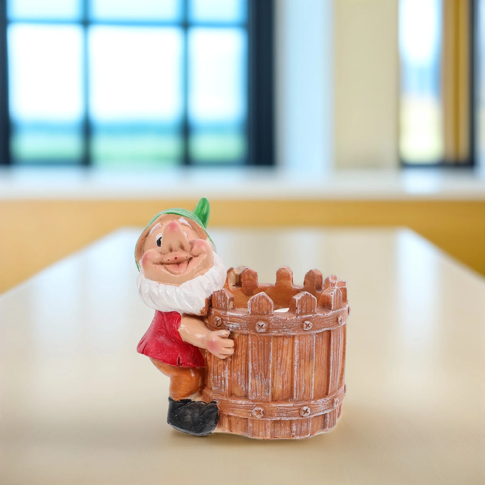 Cute Gnome Statue Resin Flower Pot Compact Size for Desks Shelves Windowsills Ideal for Succulents Cacti Garden Ornaments
Cute Gnome Statue Resin Flower Pot Compact Size for Desks Shelves Windowsills Ideal for Succulents Cacti Garden Ornaments