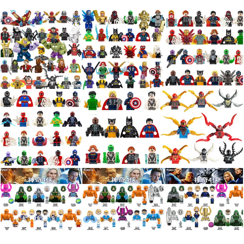 4/32 piece set of Marvel superhero Spider Man, Iron Man, Thanos mini building blocks, anime characters, children's toy gifts
4/32 piece set of Marvel superhero Spider Man, Iron Man, Thanos mini building blocks, anime characters, children's toy gifts