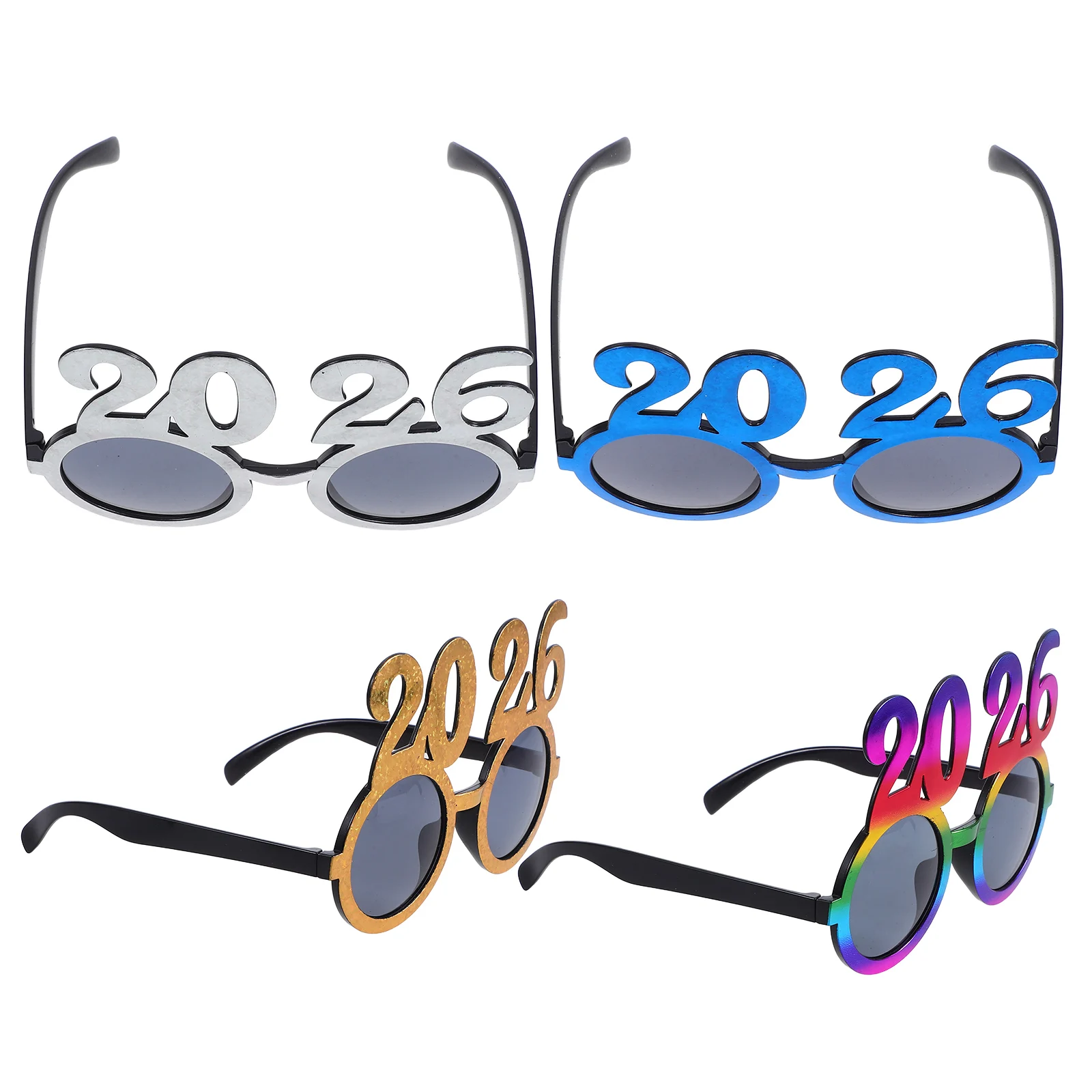 4Pcs 2026 New Year Party Glasses Eye-Catching Design Resistant Bending Deformation Fading Festive Gatherings New Year Glasses
4Pcs 2026 New Year Party Glasses Eye-Catching Design Resistant Bending Deformation Fading Festive Gatherings New Year Glasses