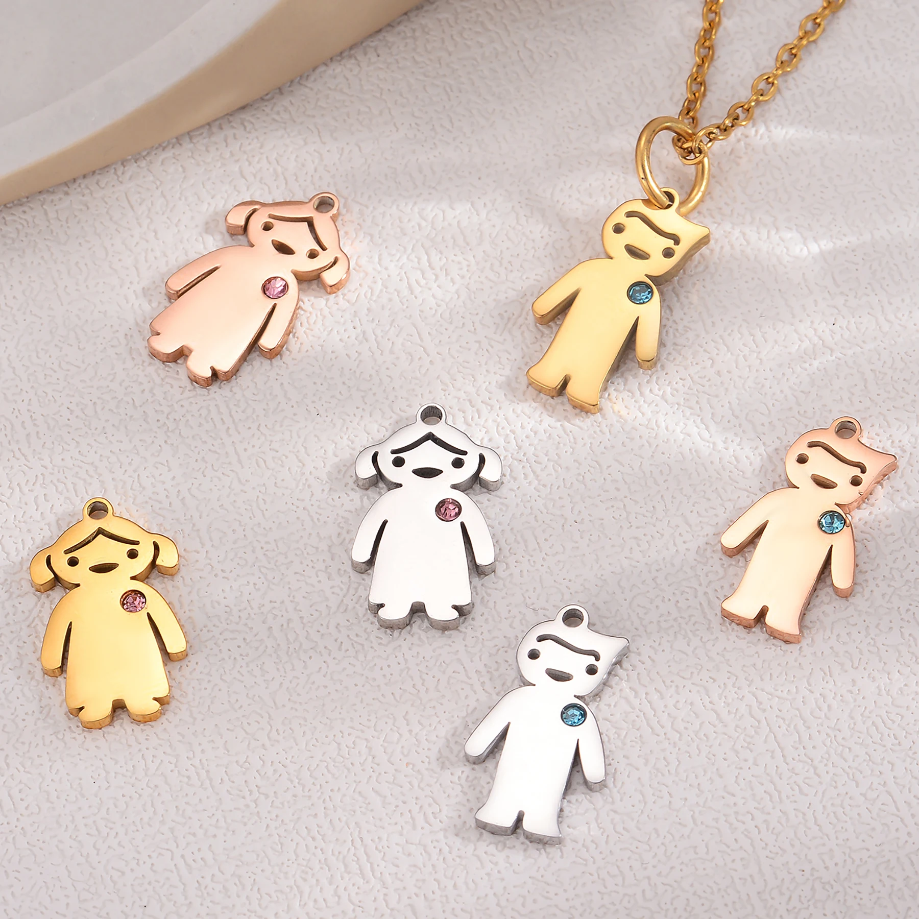 10Pcs Wholesale High Quality Stainless Steel Girls Boys Pendant with Crystal DIY Jewelry Necklace Bracelet Charms
10Pcs Wholesale High Quality Stainless Steel Girls Boys Pendant with Crystal DIY Jewelry Necklace Bracelet Charms