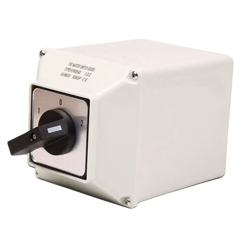 AS94-SZW26/LW26-32 32A 3 Position 2 Phase 1-0-2 Automatic Universal Changeover Rotary Knob Cam Switch With Waterproof Box
AS94-SZW26/LW26-32 32A 3 Position 2 Phase 1-0-2 Automatic Universal Changeover Rotary Knob Cam Switch With Waterproof Box
