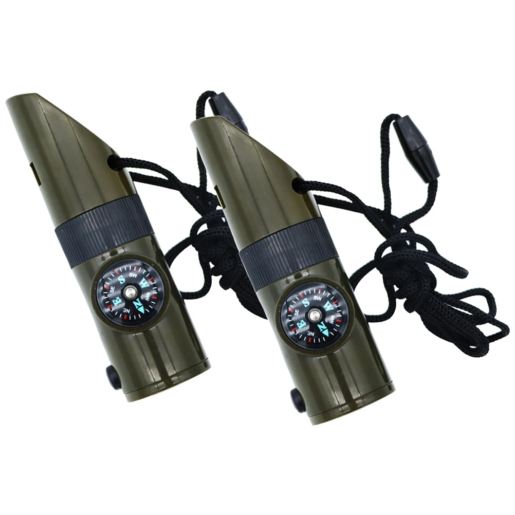 2pcs Multifunctional Outdoor Emergency Survival Whistle Camping Hiking Portable Loud Compass Thermometer ABS
2pcs Multifunctional Outdoor Emergency Survival Whistle Camping Hiking Portable Loud Compass Thermometer ABS