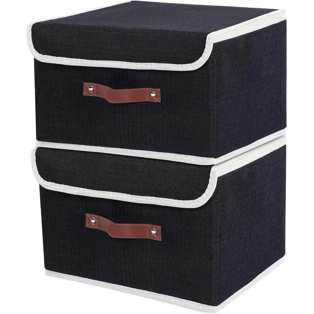 2PCS Storage Bin with Lid Storage Boxes with PU Leather Handles PP Plastic Board Decorative Foldable Lidded Cotton Linen Fabric
2PCS Storage Bin with Lid Storage Boxes with PU Leather Handles PP Plastic Board Decorative Foldable Lidded Cotton Linen Fabric