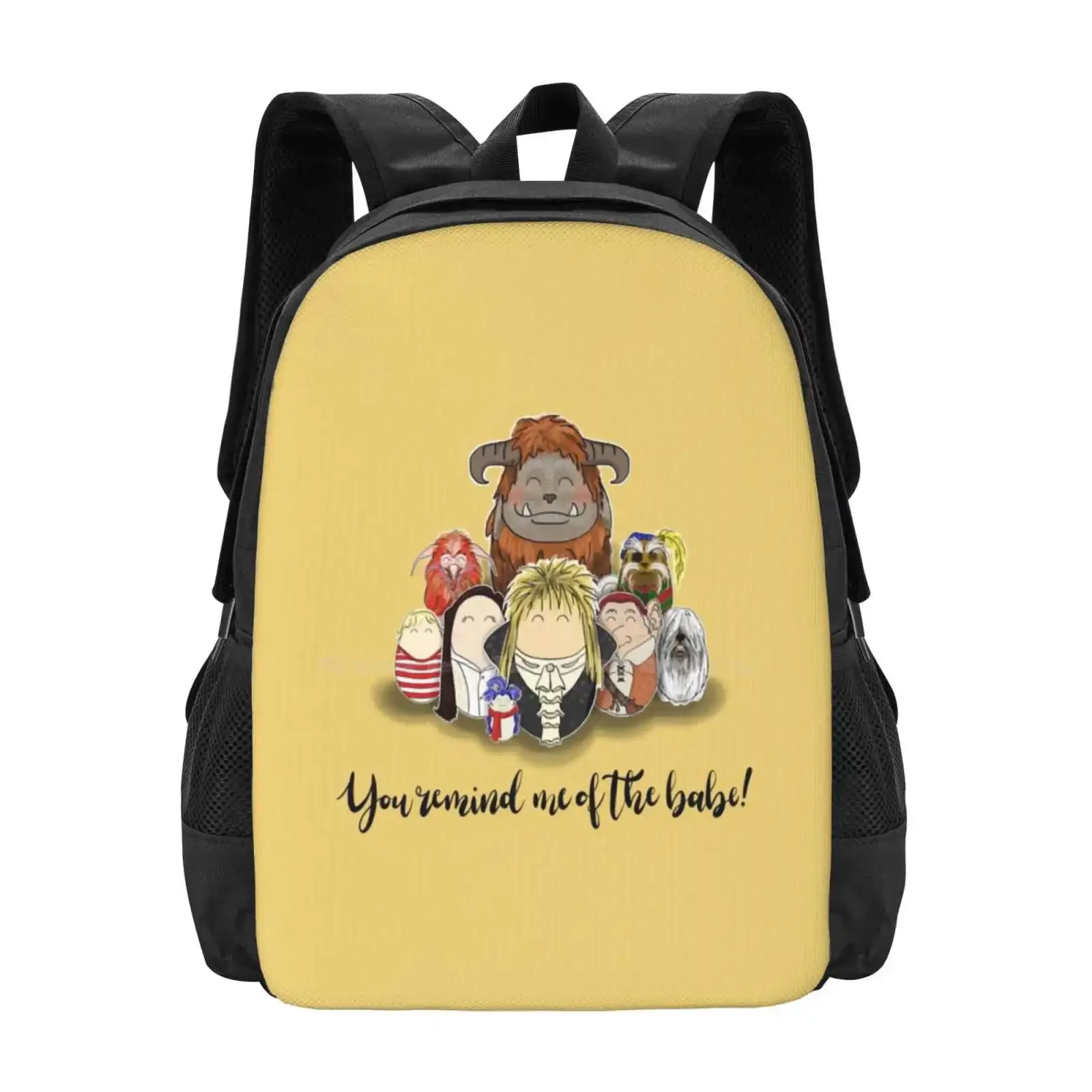 You Remind Me Of The Babe Hot Sale Backpack Fashion Bags Labyrinth 80 S Movie Goblin King Tiggles Cartoon Jareth Sarah Toby
You Remind Me Of The Babe Hot Sale Backpack Fashion Bags Labyrinth 80 S Movie Goblin King Tiggles Cartoon Jareth Sarah Toby