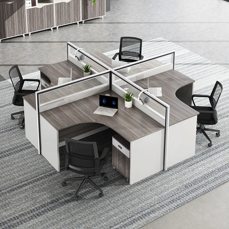 Screen staff desk simple modern 4/6 double staff seat table and chair combination finance room furniture work space
Screen staff desk simple modern 4/6 double staff seat table and chair combination finance room furniture work space