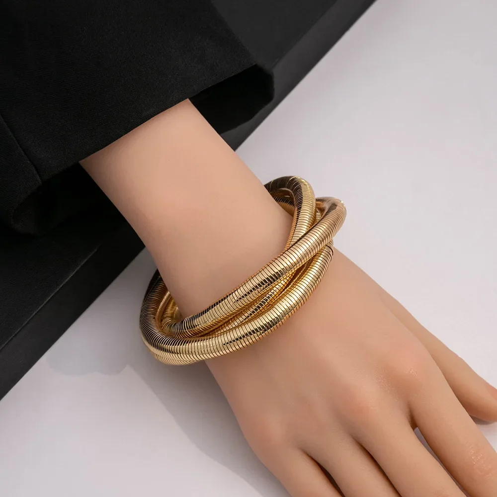 Vintage Stackable MultiLayer Wrap Bracelet Bangle Punk Metal Elastic Line Spring Bracelets Fashion Unisex Jewelry Men Women
Vintage Stackable MultiLayer Wrap Bracelet Bangle Punk Metal Elastic Line Spring Bracelets Fashion Unisex Jewelry Men Women