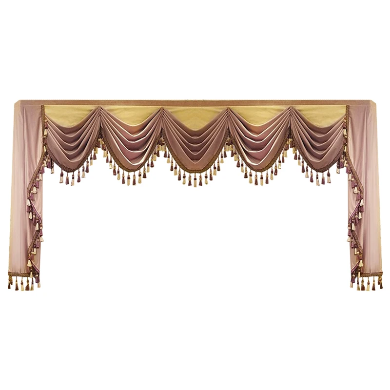 1pc valance light luxury simple European and American pink color matching living room bedroom velvet curtain head
1pc valance light luxury simple European and American pink color matching living room bedroom velvet curtain head