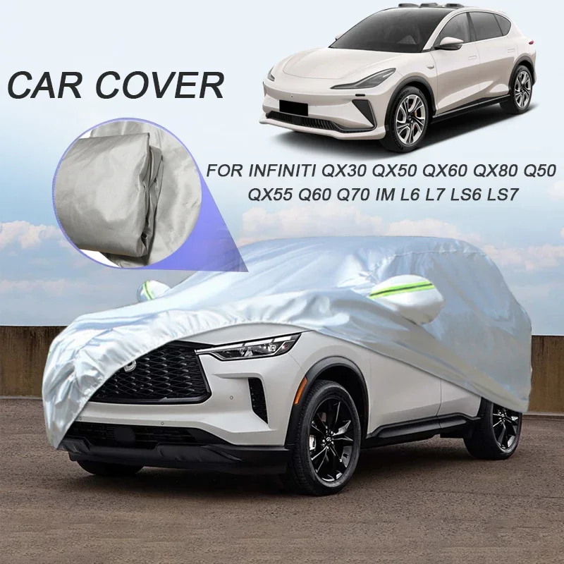 Single Layer Car Cover For Infiniti Q50 Q60 Q70 QX30 QX50 QX55 QX60 QX80 IM L6 L7 LS6 LS7 Auto Waterproof Dustproof Anti-UV
Single Layer Car Cover For Infiniti Q50 Q60 Q70 QX30 QX50 QX55 QX60 QX80 IM L6 L7 LS6 LS7 Auto Waterproof Dustproof Anti-UV