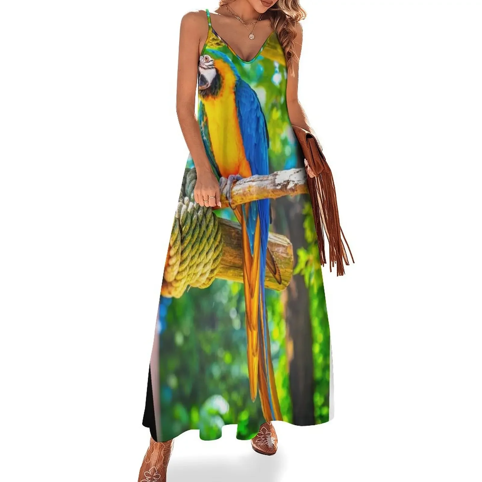 vertical parrot ara ararauna perch colorful background Sleeveless Dress Aesthetic clothing Women's summer long dress Dress
vertical parrot ara ararauna perch colorful background Sleeveless Dress Aesthetic clothing Women's summer long dress Dress
