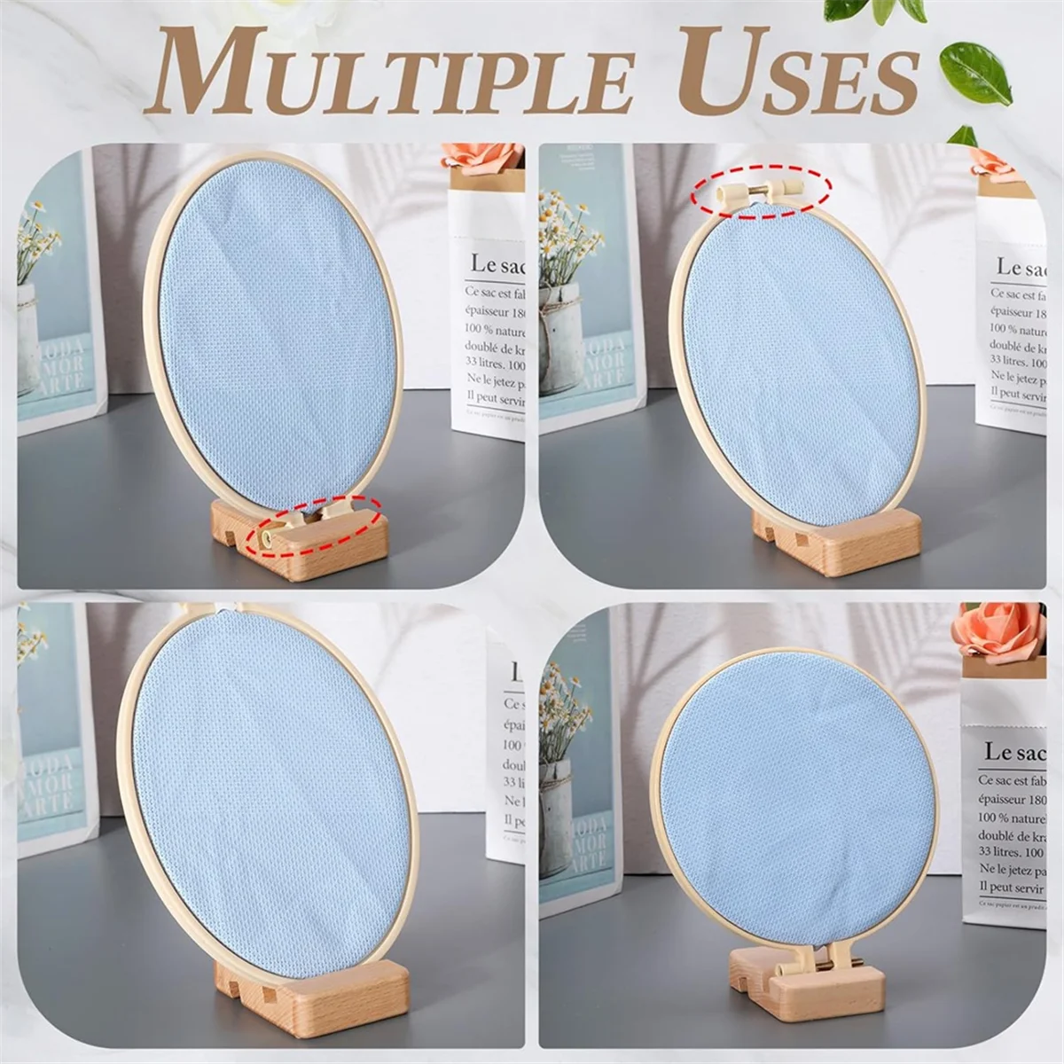 10 Pcs Embroidery Hoop Display Embroidery Hoop Wooden Base Holder Embroidery CrossStitch Stand for Embroidery Hoop
10 Pcs Embroidery Hoop Display Embroidery Hoop Wooden Base Holder Embroidery CrossStitch Stand for Embroidery Hoop