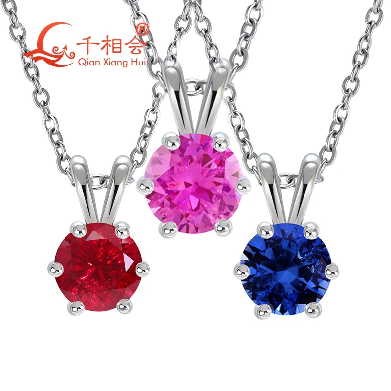 Lab Created Pigeon Blood/royal blue 6.5mmRuby Necklace S925 Silver Six-Claw Pendant | Premium Jewelry Similar to Natural Ruby
Lab Created Pigeon Blood/royal blue 6.5mmRuby Necklace S925 Silver Six-Claw Pendant | Premium Jewelry Similar to Natural Ruby
