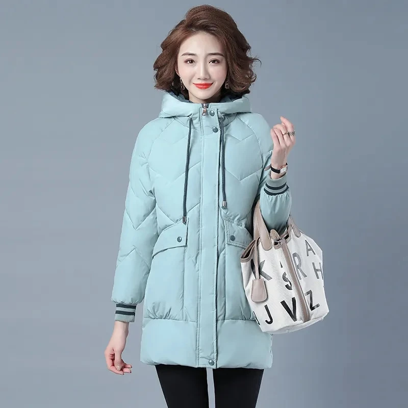 2022 New Hooded Cotton Coat Women Casual Loose Winter Warm Jacket Mid-Long Down Cotton Parka Coat Women Big Pocket Padded Jacket
2022 New Hooded Cotton Coat Women Casual Loose Winter Warm Jacket Mid-Long Down Cotton Parka Coat Women Big Pocket Padded Jacket
