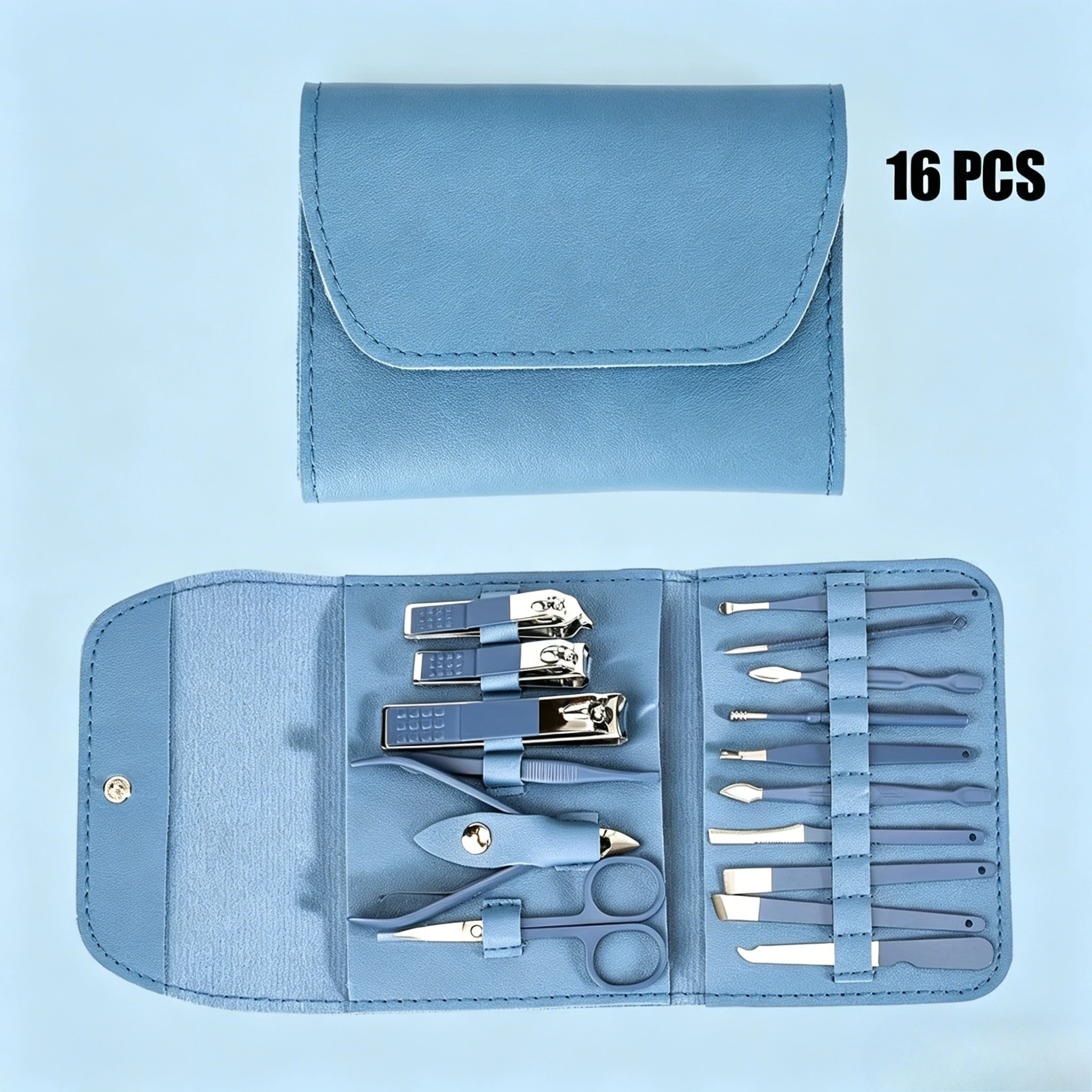 16Pcs Professional Manicure Pedicure Set Nail Clippers Cuticle Nippers Kit With Travel Case
16Pcs Professional Manicure Pedicure Set Nail Clippers Cuticle Nippers Kit With Travel Case