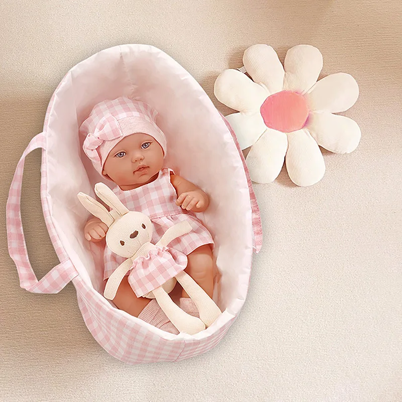 Set 12Inch/30CM Doll with Clothes Cute Rabbit and Sleeping Basket Baby Reborn Doll Kids Soothing Newborn Doll Best Girls Gift
Set 12Inch/30CM Doll with Clothes Cute Rabbit and Sleeping Basket Baby Reborn Doll Kids Soothing Newborn Doll Best Girls Gift