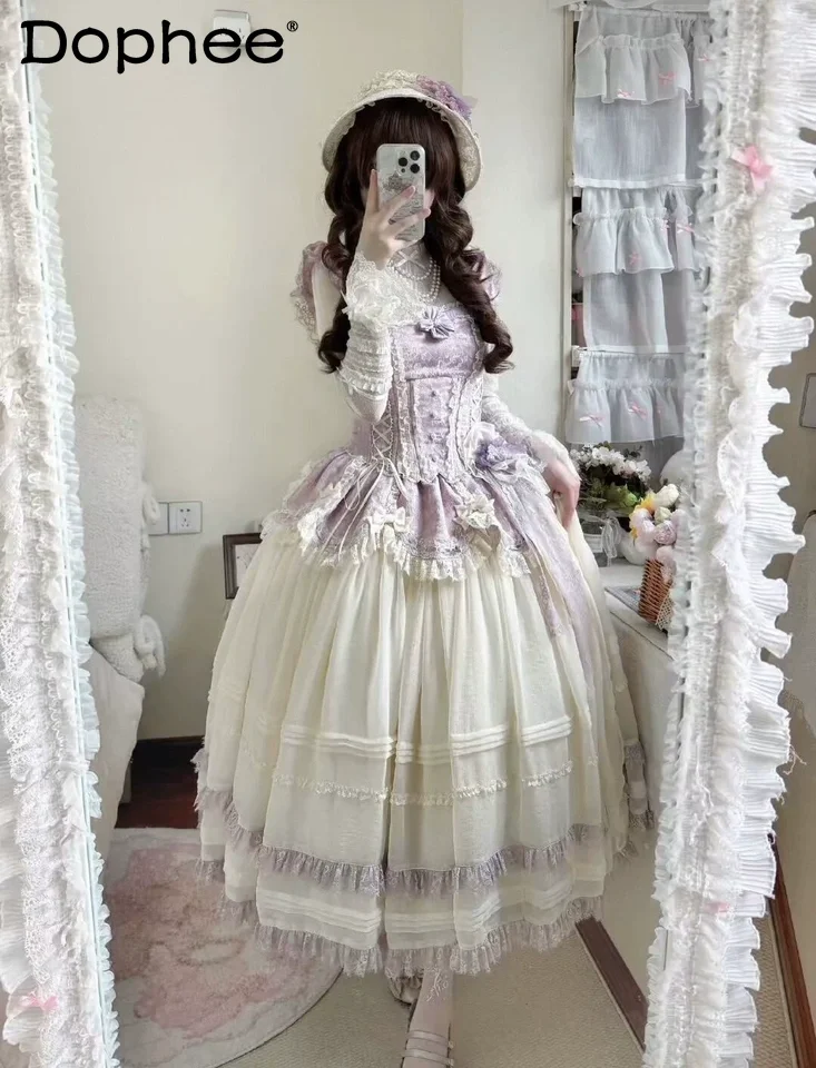 Sweet Elegant Japanese Original Lolita Jsk Women's Dress Birthday Bar Mitzvah Princess Style Gorgeous Flower Wedding Dress
Sweet Elegant Japanese Original Lolita Jsk Women's Dress Birthday Bar Mitzvah Princess Style Gorgeous Flower Wedding Dress