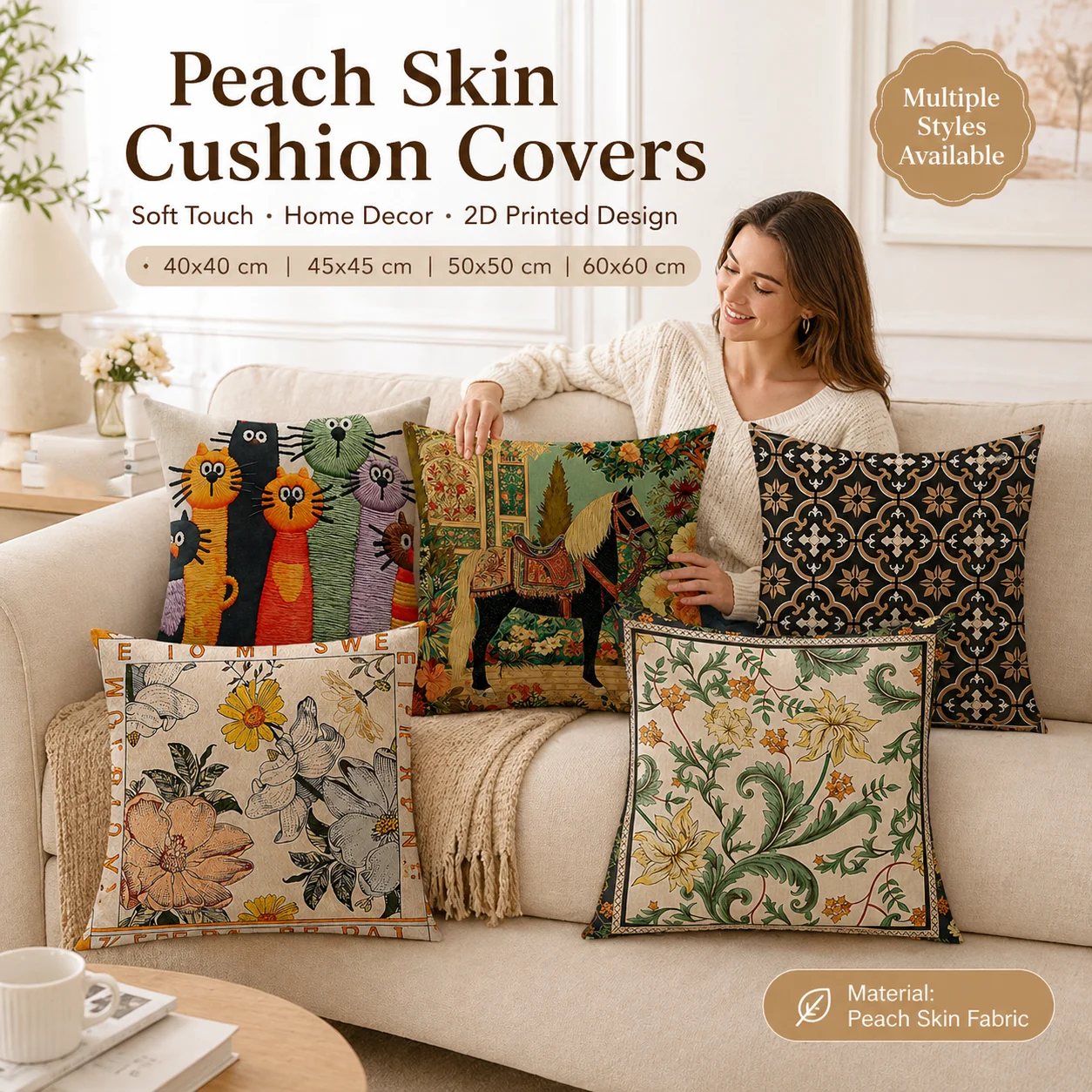 Retro Floral Cat Geometric Peach Skin Cushion Cover 2D Printed Throw Pillowcase For Living Room Sofa Home Decor 45x45
Retro Floral Cat Geometric Peach Skin Cushion Cover 2D Printed Throw Pillowcase For Living Room Sofa Home Decor 45x45