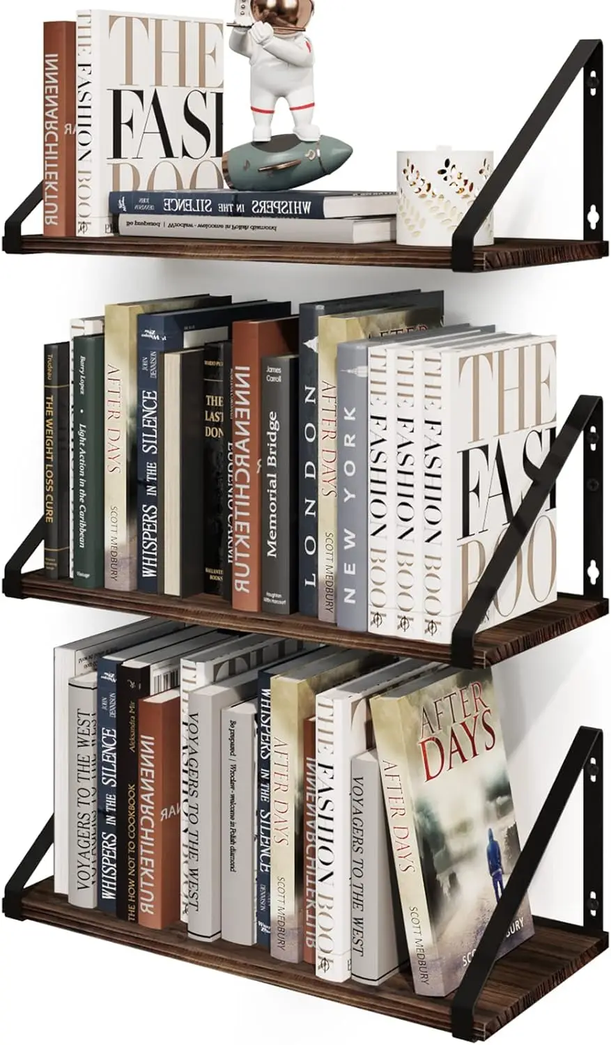 Floating Shelves Rustic Wood Wall Shelf, Small Bookshelf for Living Room, Office, Bedroom, with Metal Bracket
Floating Shelves Rustic Wood Wall Shelf, Small Bookshelf for Living Room, Office, Bedroom, with Metal Bracket