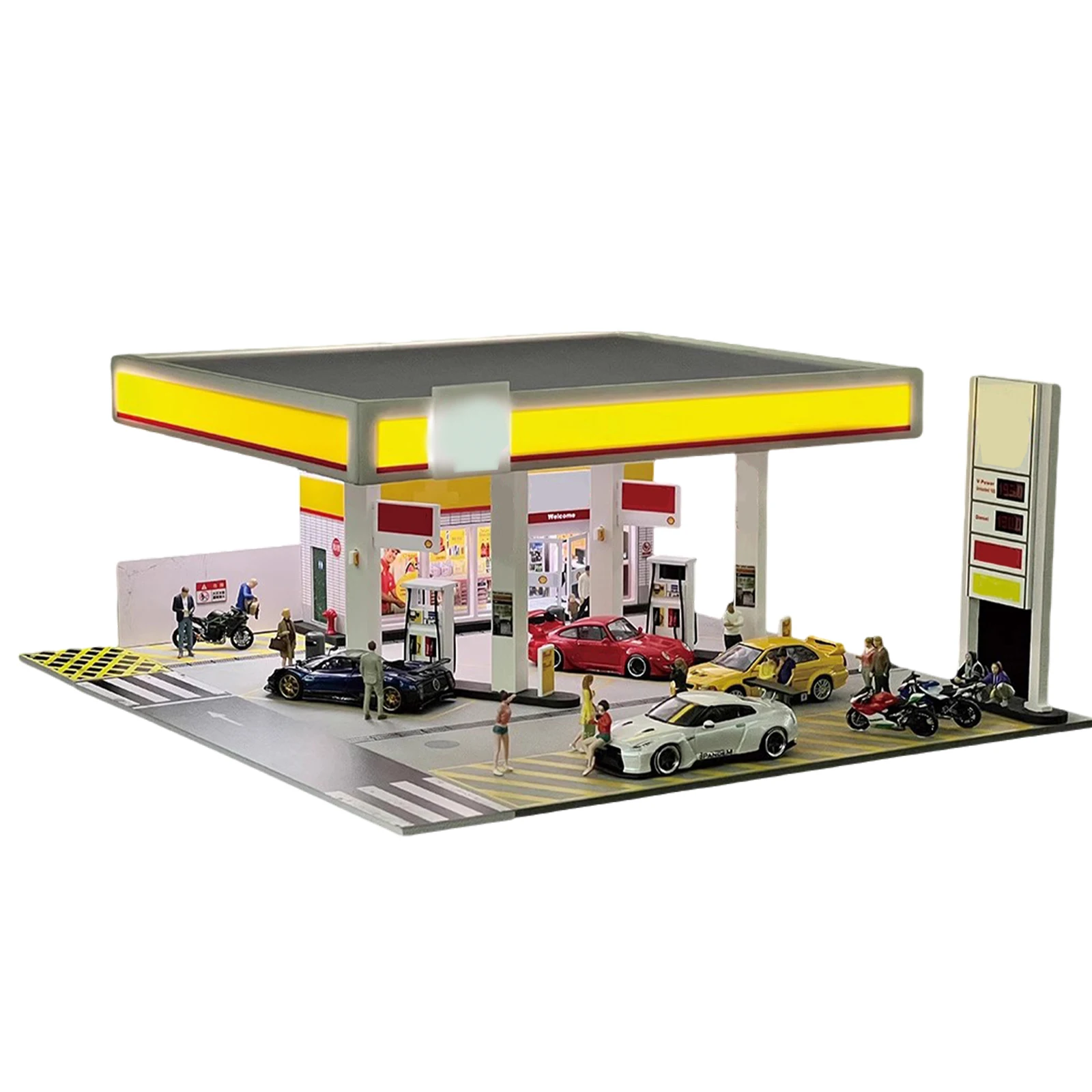 1:64 LED Assembled Diorama Model For G-Fans - Parking Garage & Gas Station Scene for DIY Hobbyists & Model Enthusiasts
1:64 LED Assembled Diorama Model For G-Fans - Parking Garage & Gas Station Scene for DIY Hobbyists & Model Enthusiasts