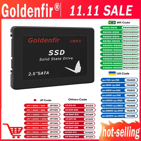 Goldenfir SSD 128 GB SATAIII SSD 512 GB 480 GB 256 GB HD 1 TB 500 GB Katı Hal Sabit Disk 2.5 Dizüstü Bilgisayar için