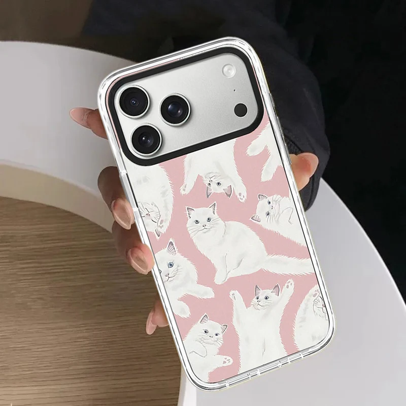 Cute Pink Background White Cat Acrylic White Border Magnetic Cover for IPhone 12 13 14 15 16 17 Pro Max Case for IPhone 17 Air
Cute Pink Background White Cat Acrylic White Border Magnetic Cover for IPhone 12 13 14 15 16 17 Pro Max Case for IPhone 17 Air