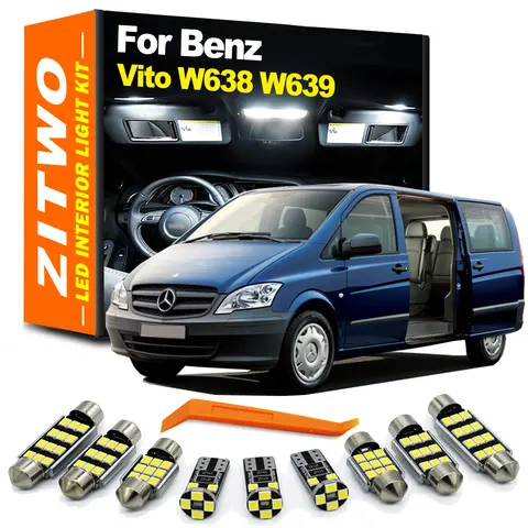 ZITWO-Kit de luces LED para equipaje de lectura Interior de coche, accesorios para Mercedes Benz MB Vito W638 W639 1996- 2010 2011 2012 2013 2014
