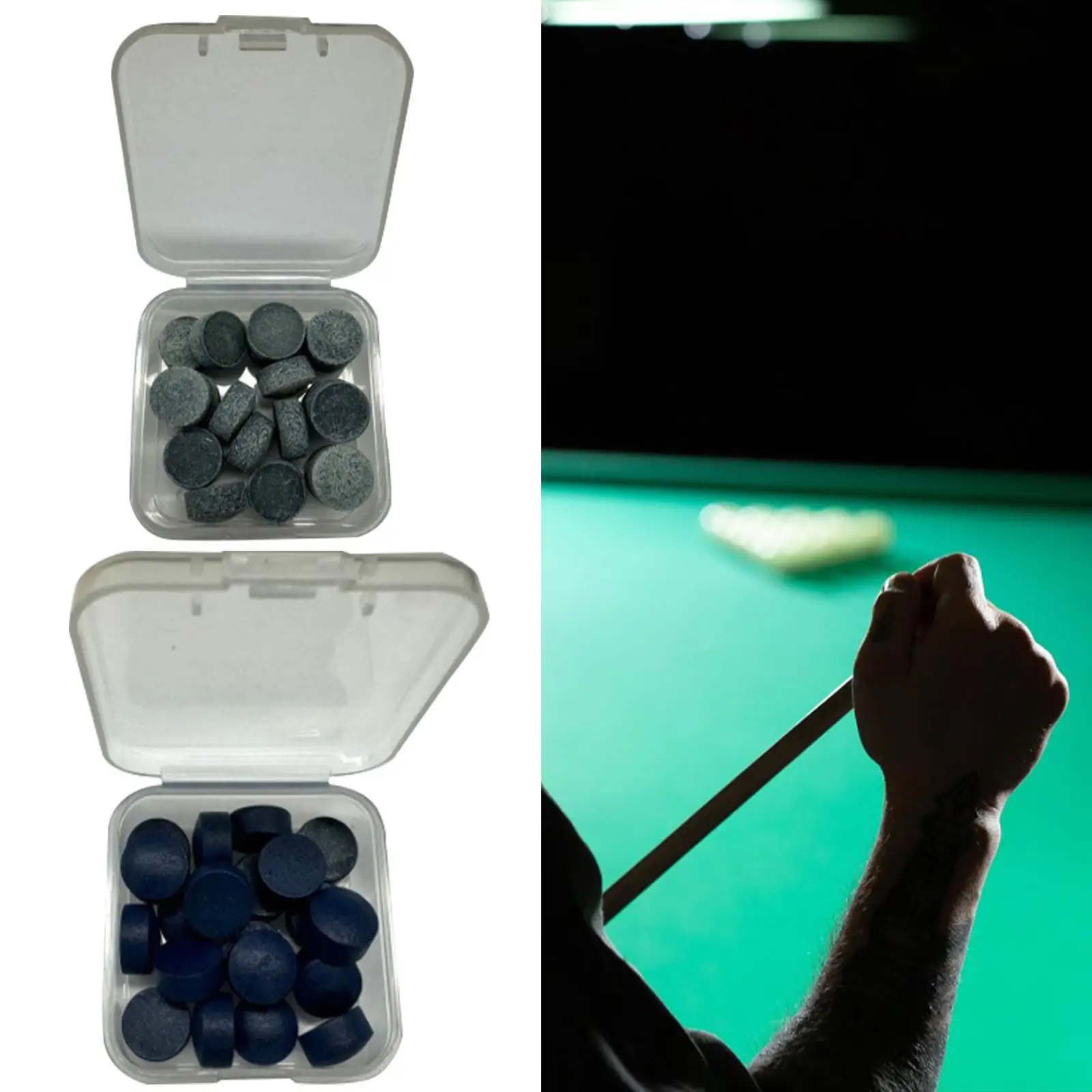 Leather Billiard Cue Tip Box of 20 Replacement High Hardness Snooker Cue Head Repair for Pool Cue Accessories
Leather Billiard Cue Tip Box of 20 Replacement High Hardness Snooker Cue Head Repair for Pool Cue Accessories