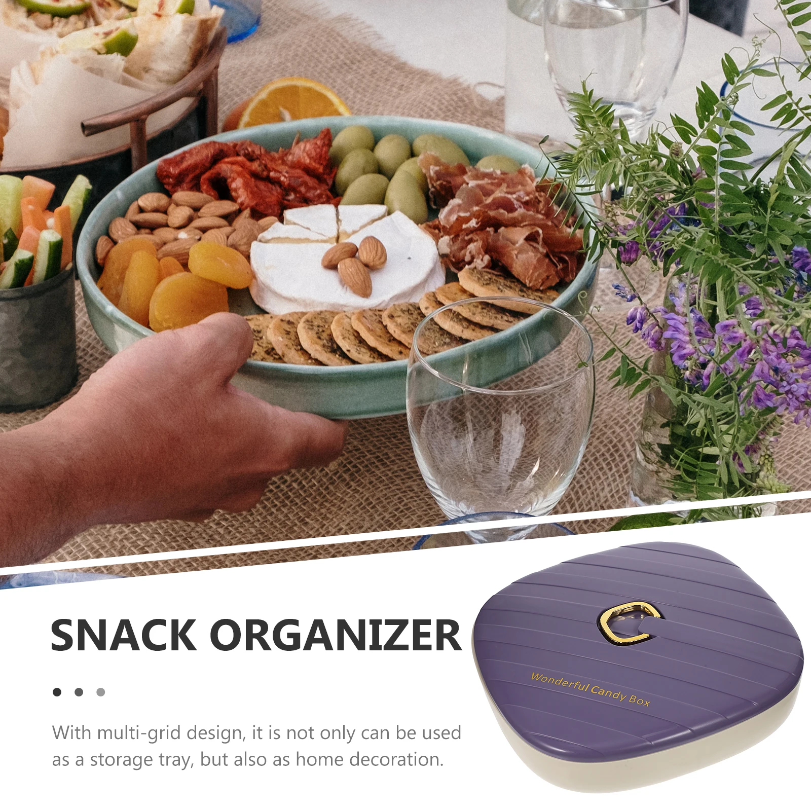 Nut Candy Box Tray Lid Fruits Platter Food Containers with Lids Serving Snack Trays Nuts Are Divided into Boxes Split
Nut Candy Box Tray Lid Fruits Platter Food Containers with Lids Serving Snack Trays Nuts Are Divided into Boxes Split