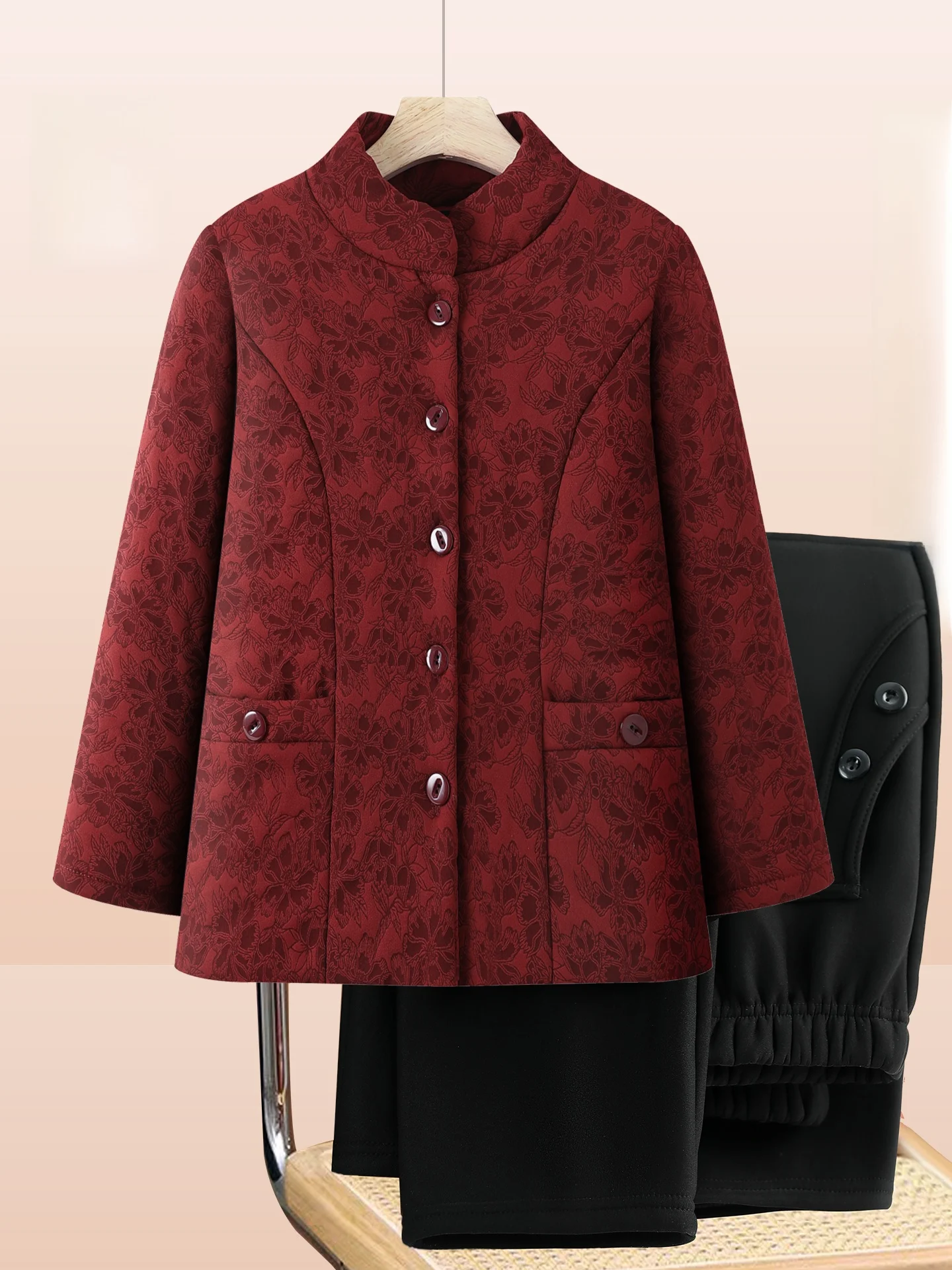 Thiened Fce Casual Cotton Jaet for Middle-Aged And ly Women Winter Outerwear Warm Long Pants Faion Sle
Thiened Fce Casual Cotton Jaet for Middle-Aged And ly Women Winter Outerwear Warm Long Pants Faion Sle