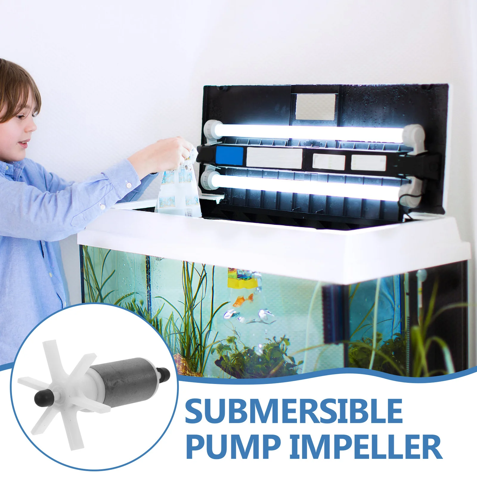 Submersible Replacement Impeller For Water Pump Rotor Small Aquarium Compact Household Pool Spa Fish Tank Sturdy Filter Pump 
Submersible Replacement Impeller For Water Pump Rotor Small Aquarium Compact Household Pool Spa Fish Tank Sturdy Filter Pump