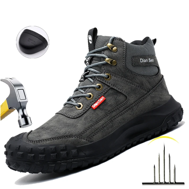 Dian Sen Men's Steel Toe Safety Shoes With Anti-smash , Anti-Puncture And Anti-Slip Soles, Fashionable Industrial Work Shoes
Dian Sen Men's Steel Toe Safety Shoes With Anti-smash , Anti-Puncture And Anti-Slip Soles, Fashionable Industrial Work Shoes