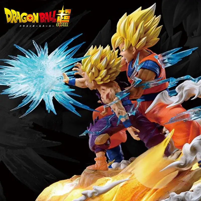 14cm Dragon Ball Z SS Goku Gohan Father Son Kamehameha Resin GK Statue Super Saiyan Final Battle Collectible Figure With Light
14cm Dragon Ball Z SS Goku Gohan Father Son Kamehameha Resin GK Statue Super Saiyan Final Battle Collectible Figure With Light