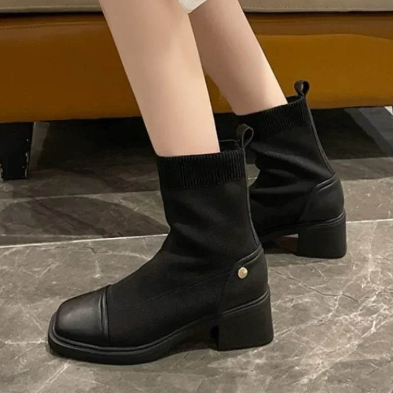 High Heels Ankle Boots Women Knitting Leather Shoes Fashion Square Toe Winter Shoes Woman 2025 Trend Pumps Ankle Square Headed
High Heels Ankle Boots Women Knitting Leather Shoes Fashion Square Toe Winter Shoes Woman 2025 Trend Pumps Ankle Square Headed