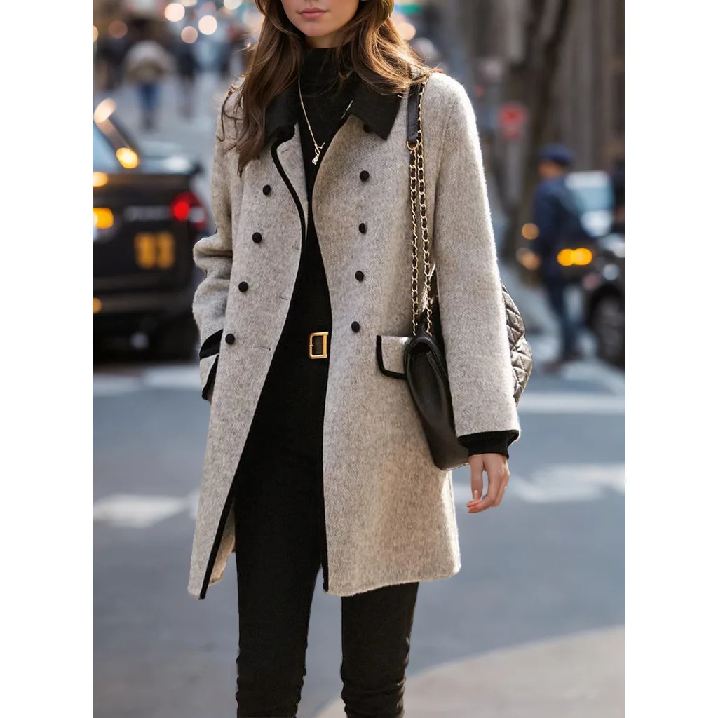2025 Autumn Winter New Style Turn-down Collar Double-breasted Solid Color Long-sleeve Coat Women's Casual
2025 Autumn Winter New Style Turn-down Collar Double-breasted Solid Color Long-sleeve Coat Women's Casual