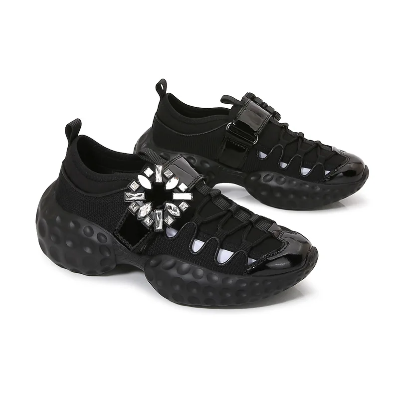 Luxury Designer Women Sneakers Fashion Rhinestones All Match Casual Trainers Chunky Heel Hook Loop Hollow Out Runway Sport Shoes
Luxury Designer Women Sneakers Fashion Rhinestones All Match Casual Trainers Chunky Heel Hook Loop Hollow Out Runway Sport Shoes