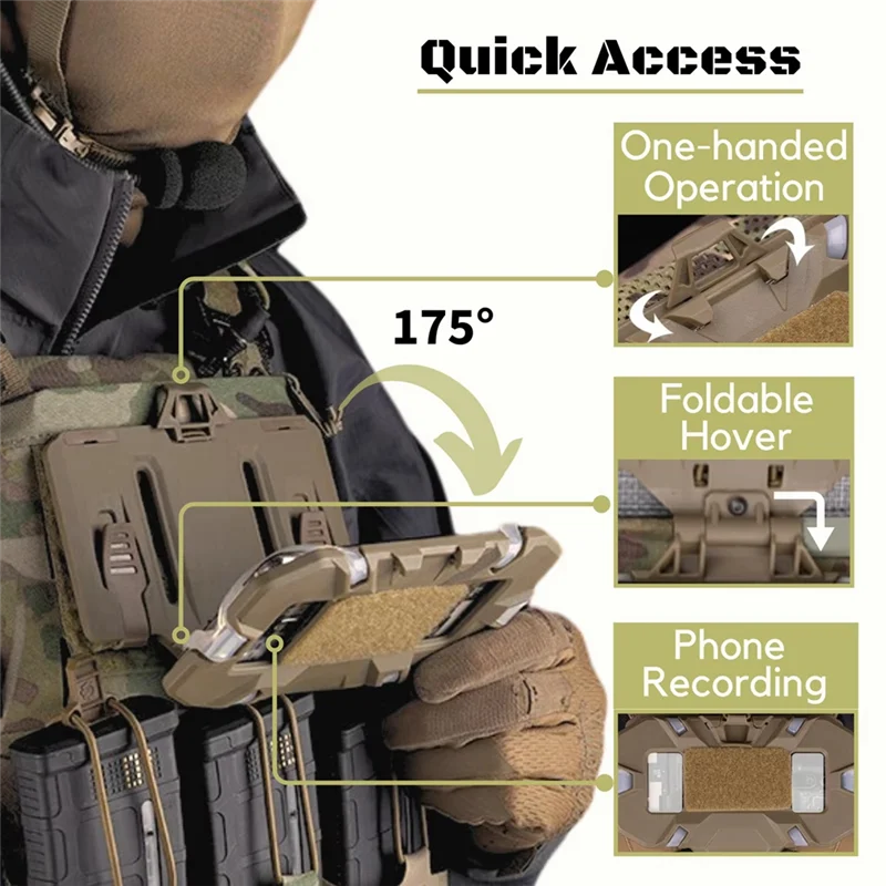 Airsoft Phone Plate Molle Carrier Outdoor Navigation Board, Quick Access Foldable Holder Vest Chest Mount Bracket-N33R
Airsoft Phone Plate Molle Carrier Outdoor Navigation Board, Quick Access Foldable Holder Vest Chest Mount Bracket-N33R