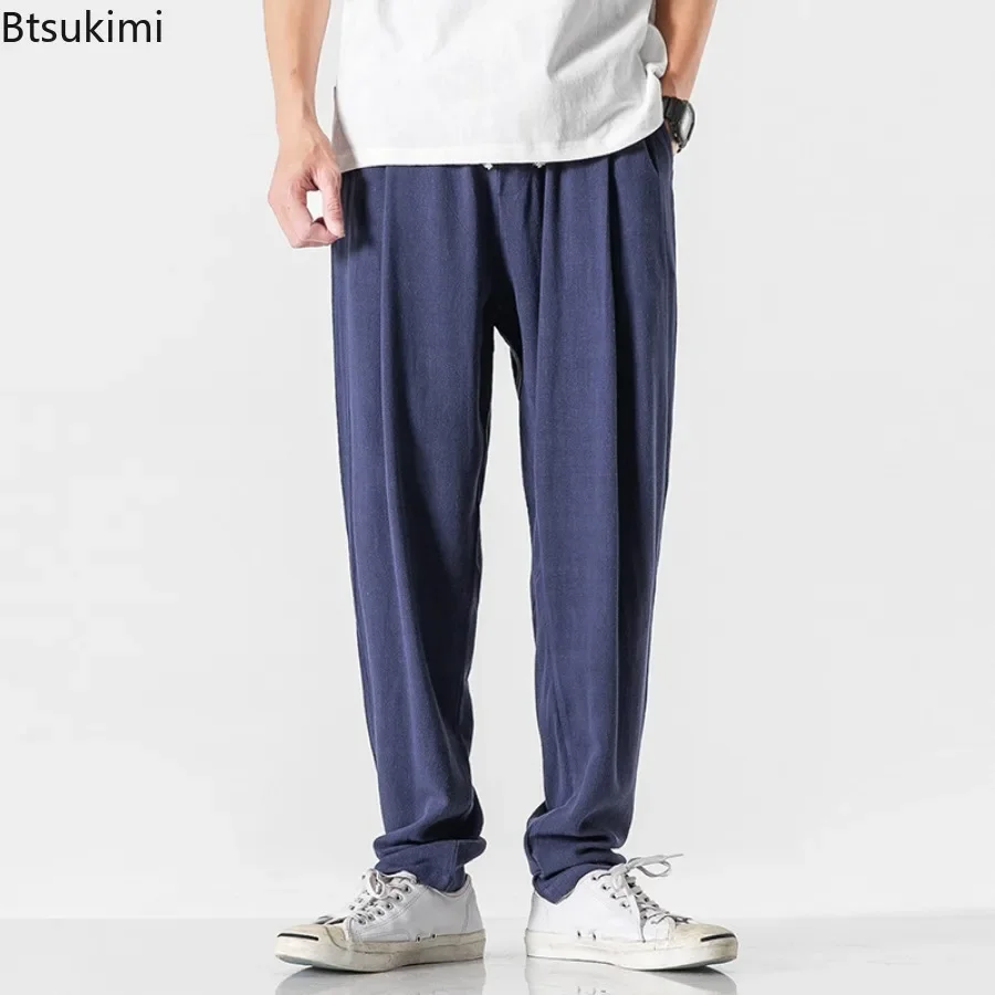 2025 Summer Men's Flax Pants Solid Loose Large Size Elastic Waists Traight Leg Pants Fashionable Comfortable Casual Trousers
2025 Summer Men's Flax Pants Solid Loose Large Size Elastic Waists Traight Leg Pants Fashionable Comfortable Casual Trousers