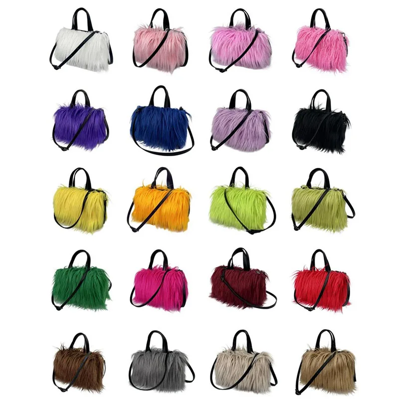 Fashion Women's Tote Bag Autmn winter Faux Fur Fluffy Handbag Soft Plush Fashion Designer Women's Luxury Shoulder Bag
Fashion Women's Tote Bag Autmn winter Faux Fur Fluffy Handbag Soft Plush Fashion Designer Women's Luxury Shoulder Bag