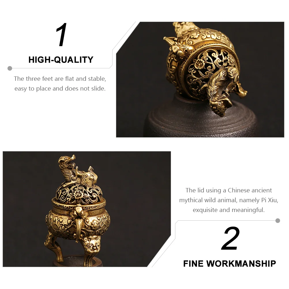 1Pcs Tripod Incense Burner Vintage Brass Censer with Lid Ideal Cone Holder for Meditation Bedroom Tea Ceremony Decor
1Pcs Tripod Incense Burner Vintage Brass Censer with Lid Ideal Cone Holder for Meditation Bedroom Tea Ceremony Decor
