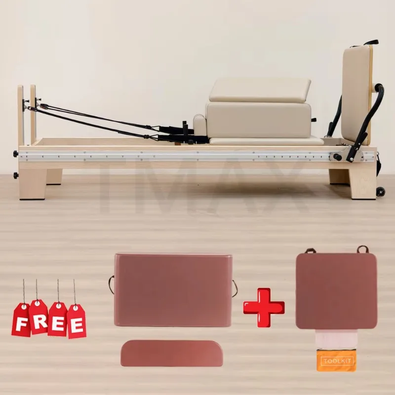 DZ132-3S Maple Wood Pilates Reformer Bed Exercise Training Yoga Trainer Workouts Studio Factory Pilates Reformer Bed
DZ132-3S Maple Wood Pilates Reformer Bed Exercise Training Yoga Trainer Workouts Studio Factory Pilates Reformer Bed