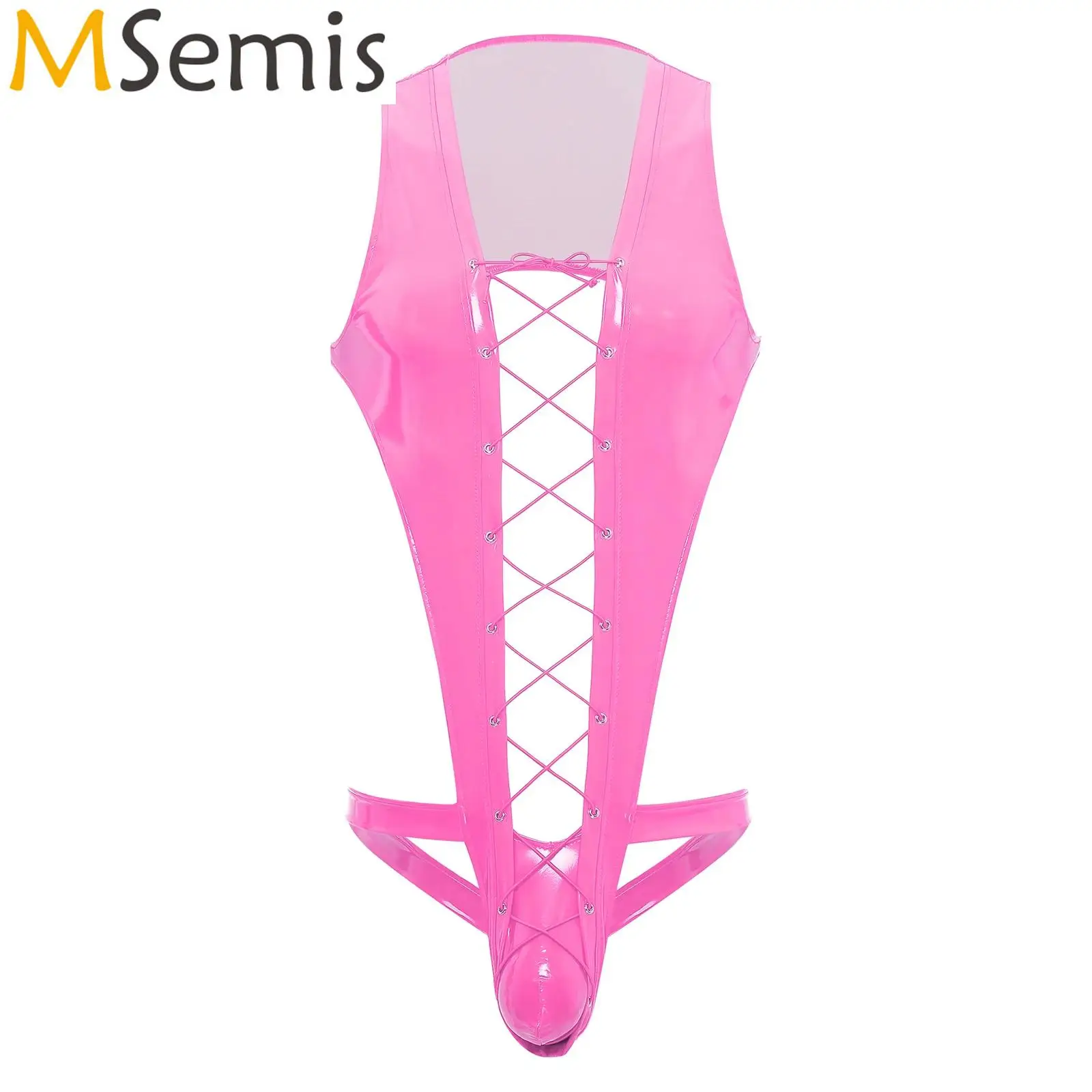 Mens Lingerie Lace-up Pouch Thong Latex Bodysuit Faux Leather Body Tops Teddies Body Top Hollow Out Jumpsuit Catsuit Costume
Mens Lingerie Lace-up Pouch Thong Latex Bodysuit Faux Leather Body Tops Teddies Body Top Hollow Out Jumpsuit Catsuit Costume