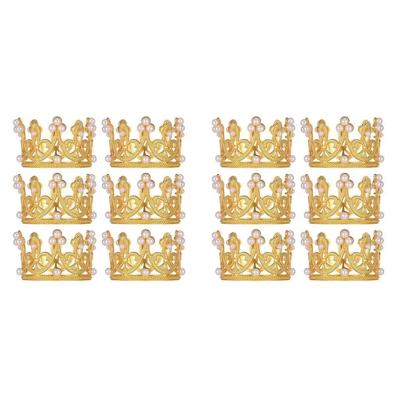 A84E-12Pcs Gold Mini Crown Cake Topper Small Crystal Pearl Cupcake Toppers Tiara Small Cupcakes Crown For Wedding Birthday
A84E-12Pcs Gold Mini Crown Cake Topper Small Crystal Pearl Cupcake Toppers Tiara Small Cupcakes Crown For Wedding Birthday