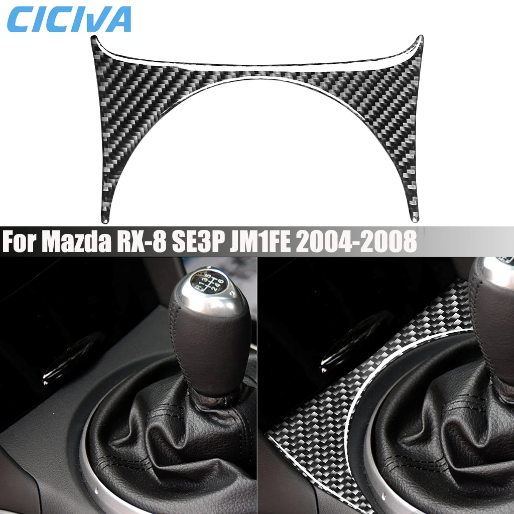 Carbon Fiber Car Accessories Center Console Gear Shift Interior Cover Modified Trim Sticker For Mazda RX-8 SE3P JM1FE 2004-2008
Carbon Fiber Car Accessories Center Console Gear Shift Interior Cover Modified Trim Sticker For Mazda RX-8 SE3P JM1FE 2004-2008
