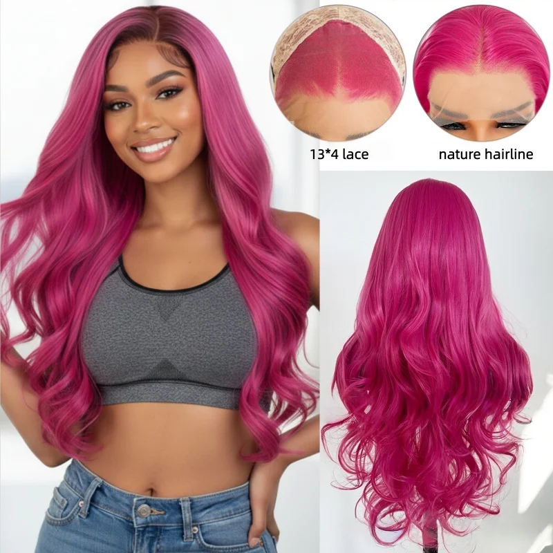 Ярко-розовый парик фронта шнурка 13*4 HD Кружевные фронтальные 26-дюймовые парики для косплея Wear and Go Синтетические парики фронта шнурка Парик из волокна Pelucas
Ярко-розовый парик фронта шнурка 13*4 HD Кружевные фронтальные 26-дюймовые парики для косплея Wear and Go Синтетические парики фронта шнурка Парик из волокна Pelucas