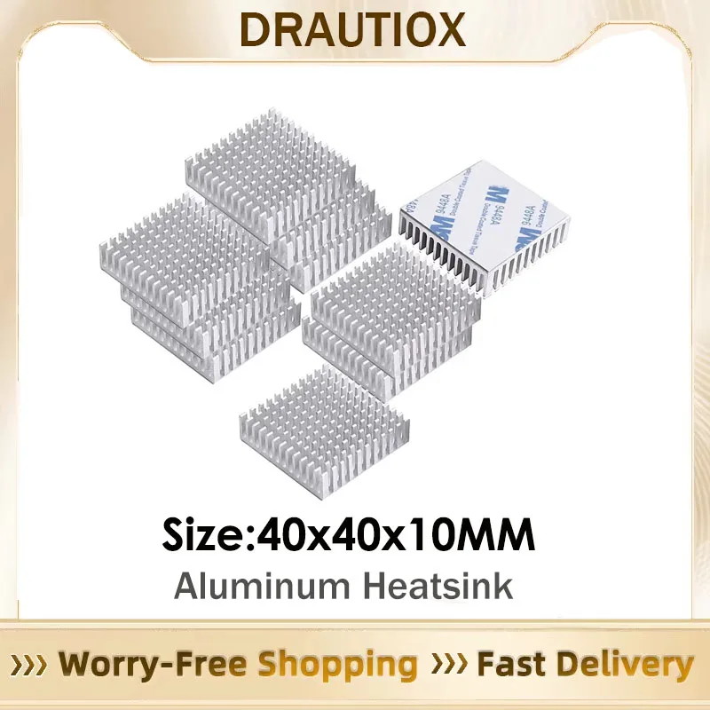 30Pcs DARUTIOX 40mm Silver heatsink 40 x 40 x 10mm 11mm Aluminum CPU CPU Card Cooling Cooler Heat Sink Heatsink
30Pcs DARUTIOX 40mm Silver heatsink 40 x 40 x 10mm 11mm Aluminum CPU CPU Card Cooling Cooler Heat Sink Heatsink