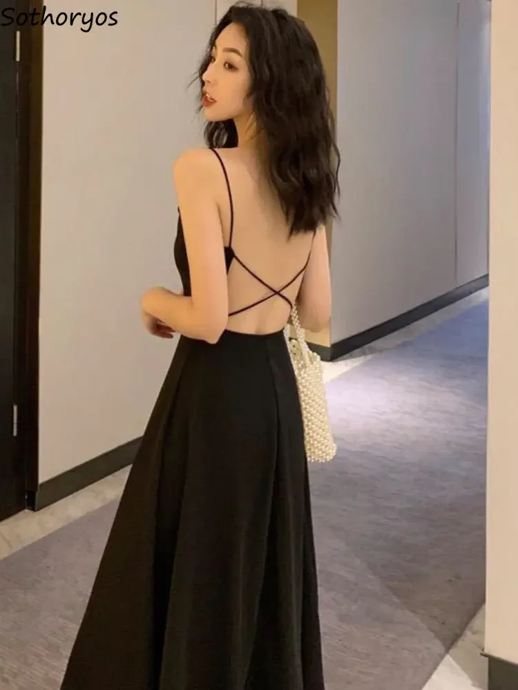 Midi Dresses Women Fashion Design Ladies Backless Holiday Elegant Tender Summer Casual Solid Simple All-match Korean Style Retro
Midi Dresses Women Fashion Design Ladies Backless Holiday Elegant Tender Summer Casual Solid Simple All-match Korean Style Retro