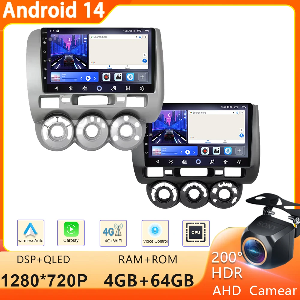 Android 14 Car Radio Multimedia Video Player For Honda Fit Jazz City 2002-2007 Navigation 9" Carplay Stereo Head Unit Right&Left
Android 14 Car Radio Multimedia Video Player For Honda Fit Jazz City 2002-2007 Navigation 9" Carplay Stereo Head Unit Right&Left
