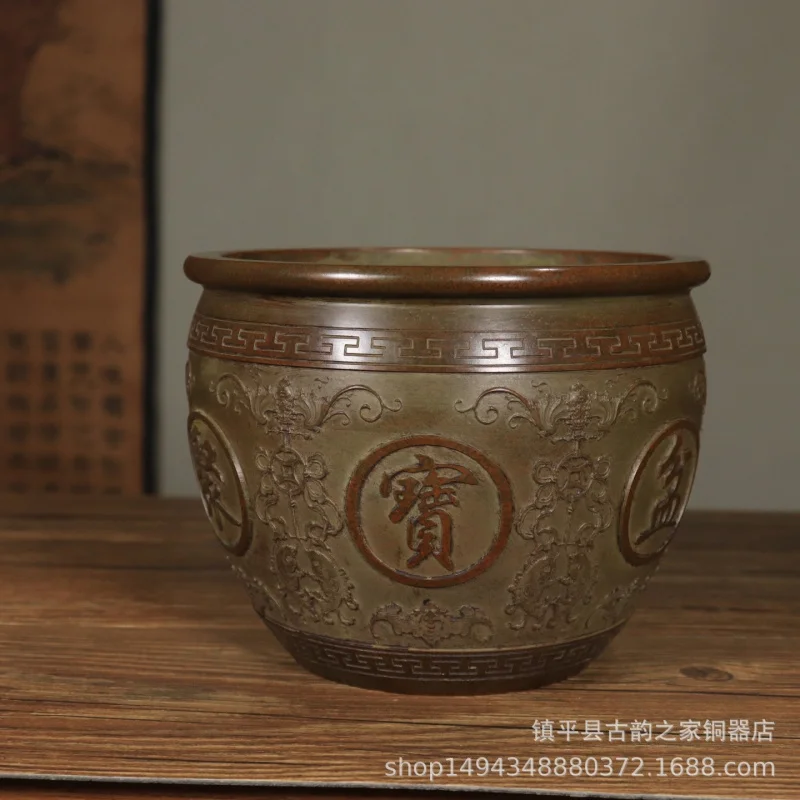 Полностью орнаментная чаша для воды из чистой меди, сокровище, украшение для дома, гостиной, входа C
Полностью орнаментная чаша для воды из чистой меди, сокровище, украшение для дома, гостиной, входа C